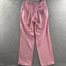 Steve Harvey Mens Pants Pink Size 34x34 Celebrity Edition Linen Blend