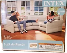 New Intex Inflatable Corner Sofa Couch, 800lb Max Capacity Glamping (68575EP)