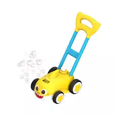 Kids Push Bubble Blower Lawn Mower, Bubble Blowing Fun for