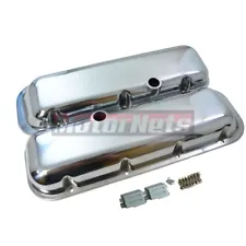 Big Block Chevy Short stock Polish Aluminum Valve Cover Holes BBC 396 427 454Rod