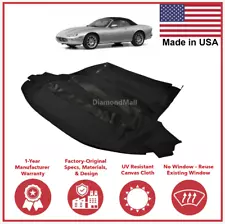 Fits Jaguar XK8 / XKR Convertible Soft Top HAARTZ Black German Canvas (For: Jaguar XKR)