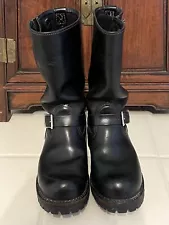 Wesco Black Leather Boss Boots Made In USA Men Size 9 D