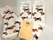 For Bare Feet - 3 pairs Norwich terrier Socks