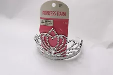 Amscan Sparkling Princess Silver Plastic Tiara w/ Diamonds 395152