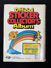 Vintage Official Sticker Collector's Album 1983 Smelly Stickers Scratch 'N Sniff