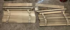 2 Antique Wood Venetian Blinds With Hardware And Header Board