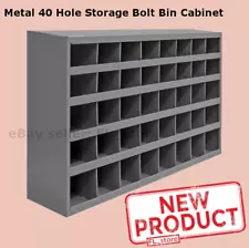 Metal 40 Hole Storage Bolt Bin Cabinet Compartment Nuts Bolts Fasteners Screws