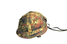 Bundeswehr -WW2?? VTG German steel war helmet West Germany w .camouflage cover