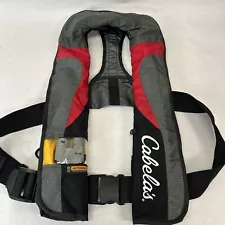 Cabela's Automatic Inflatable Life Jacket Vest PFD Adult Universal Model T1F