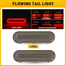 AUXITO LED Red Amber Truck Flowing Trailer Stop Tail Turn Brake Light Waterproof (For: Volvo VHD)