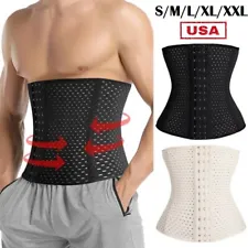 Men Waist Trainer Body Shaper Tummy Girdle Belt Belly Fat Burners Corset S-2XL