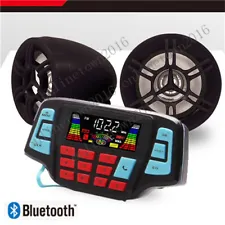 UTV ATV Bluetooth Amplifier Sound System Hand-free Speakers FM USB Audio System