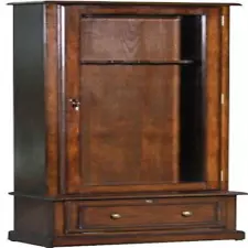 American Furniture Classics Model Wood Gun Display Cabinet, Brown