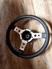 14" Leather Wrapped Steering Wheel fits triumph spitfire 1971-1976