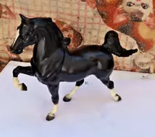 Vintage 11" Black Stallion Breyer Molding Company Horse Figurine Galloping Toy