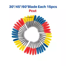 15pcs HQ Blades for Pcut KingCut Cutting Cutter Plotter 30° 45° 60° On Sale