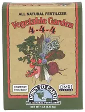 Down To Earth Organic Vegetable Garden Fertilizer 444 1lb