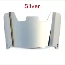 SILVER/CHROME Full Size Football Helmet Visor, Eye Shield With Quick Clips