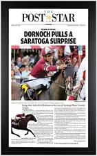 2024 Belmont Stakes Dornoch & Juis Saez For the Win Framed Newspaper Print New!