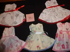 Lot of 5 doll dresses for 18 inch american girl assortment handmade homemade 321