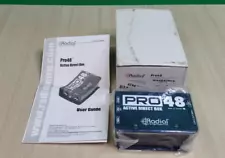 Radial Engineering Pro48 Active Direct Box DI for Acoustic Guitar Bass Pro 48