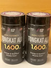 2 x Alpha Flow Tongkat 1600mg. 180 Capsules Sale for BB