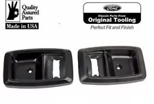 79-93 Mustang Inside Door Handle Bezels Pair Black Inner Trim Ford Tooling Bezel