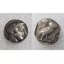 Greek COPY REPRODUCTION COIN Athena Owl, Goddess of Wisdom, "Mark of Athena"