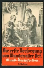 German Third Reich First Aid Brochure For Using DIJOZOL Disinfectant For Wounds