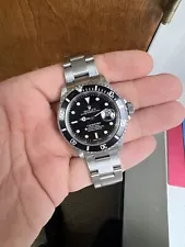 Rolex Submariner 16610 Silver Oyster Bracelet with Black Bezel