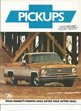 Original 1976 Chevrolet  Pickup sales brochure w. Silverado and Cheyenne trims