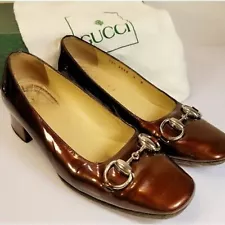 Gucci Decollete Pelle Patient Leather Shoes Vintage