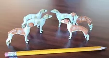 6 Kaiyodo whippets, 2 different colors, Pets #1 set