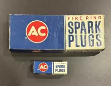 Vintage full box of 8 AC Spark Plugs Fire Ring #46 NOS