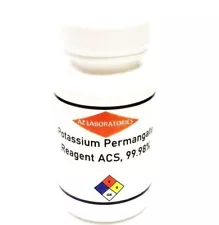 Potassium Permanganate Crystal Reagent Grade / 2 OZ/Free Flowing/Same Day Ship