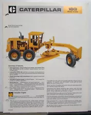 1981 CAT No 16G Road Motor Grader Construction Specifications Sales Tri-Folder