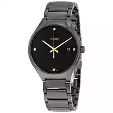 Rado True Black Dial Black Ceramic Men's Watch R27238712