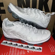 NEW Nike Air Vapormax Plus Triple White Pure Platinum 924453-100 Men's Size 12