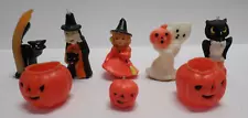 Gurley Halloween Candles Lot of 8 Unused Black Cat Pumpkin Ghost Witch