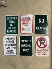 PARKING SIGNS LOT OF 6 Original REAL Highway Road Sign PITTSBURGH