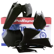 Polisport Enduro Standard Plastics Kit Black KTM 125 SX/200 SX/250 SX 2003-2004 (For: KTM)