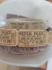 New ListingVintage Crystal Palace Admit One Ticket Roll