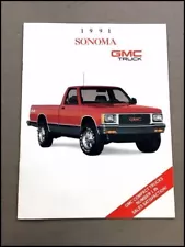 1991 GMC Sonoma Truck 20-page First Edition Car Sales Brochure Catalog