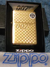 ZIPPO JAMES BOND Lighter 007 GUN LOGO 46298 BRASS New MINT in BOX Sealed