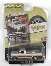 GREENLIGHT VINTAGE ADS CARS SERIES 4 1977 FORD F-150 TRUCK SILVER 