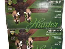 NEW Hunter Adirondack Ceiling Fan, free shipping in 48 states+DC, new old stock