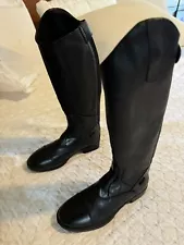 Tall Leather Horseback Riding Boots Size 31