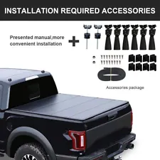 Hard Solid Four-Fold Tonneau Cover Fits 2010-2018 Dodge Ram 2500 3500 5'7" Bed (For: Ram 2500 Power Wagon)