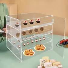 3 Tier Acrylic Cake Display Cabinet Case Cupcake Bakery Donut Tray Showcase