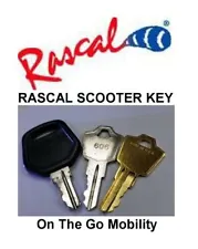 KEY for Rascal Scooter Fits All Model 600 600T 600F (# 606 Key)